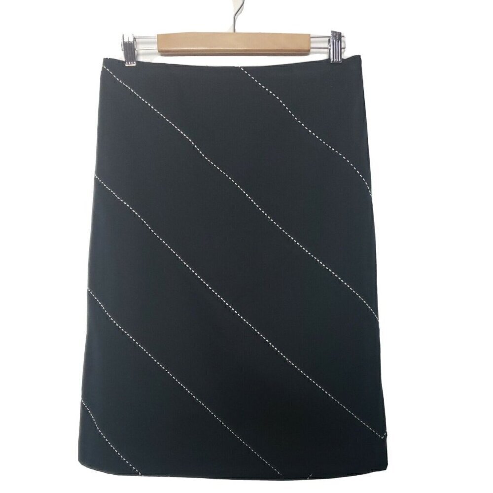 Karen Kane Black and White Cotten Blend Skirt Women's Sz 10